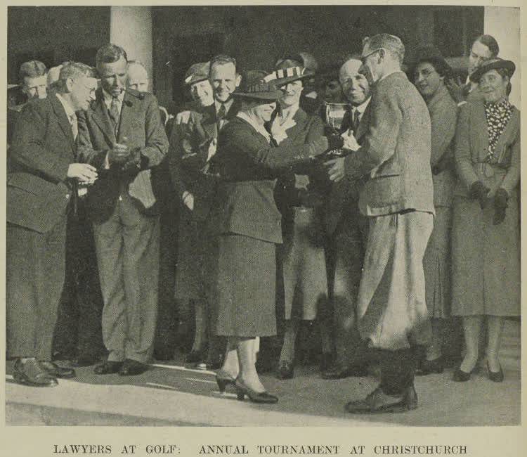 Lawyers at golf: annual tournament at Christchurch, 1937