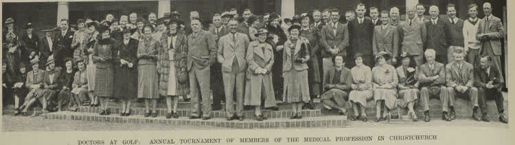 Doctor at golf: annual tournament of members of the medical profession in Christchurch, 1937