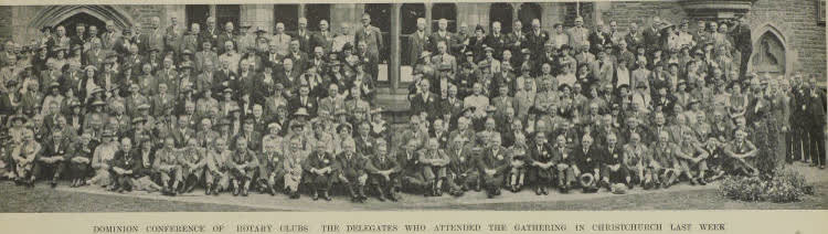 Delegates attending the Dominion Conference of Rotary Clubs held in Christchurch, 1938