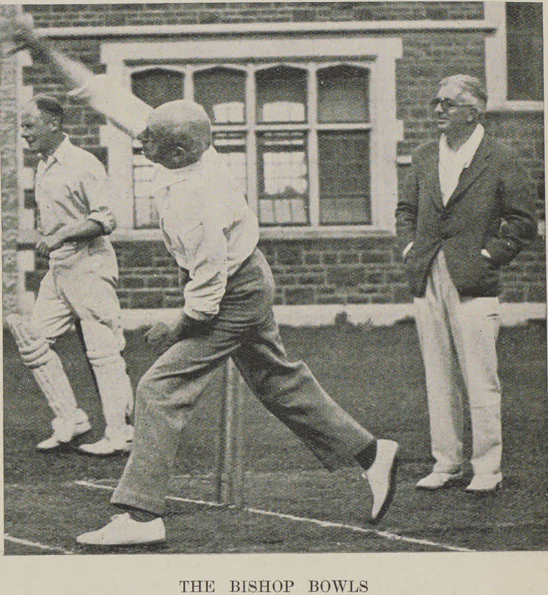 Bishop Fitchett bowls for Otago Boys' High School Old Boys, 1938