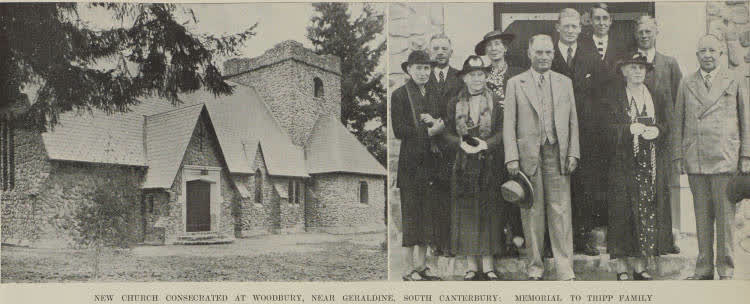 The new church at Woodbury, erected by members of the Tripp family, 1938