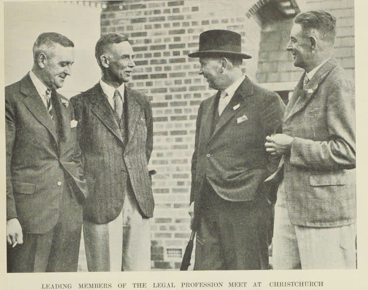 Leading members of the legal profession meet at Christchurch, 1938
