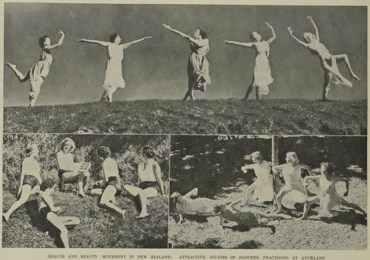 Members of the School of Health and Beauty Movement, based in Auckland, 1938