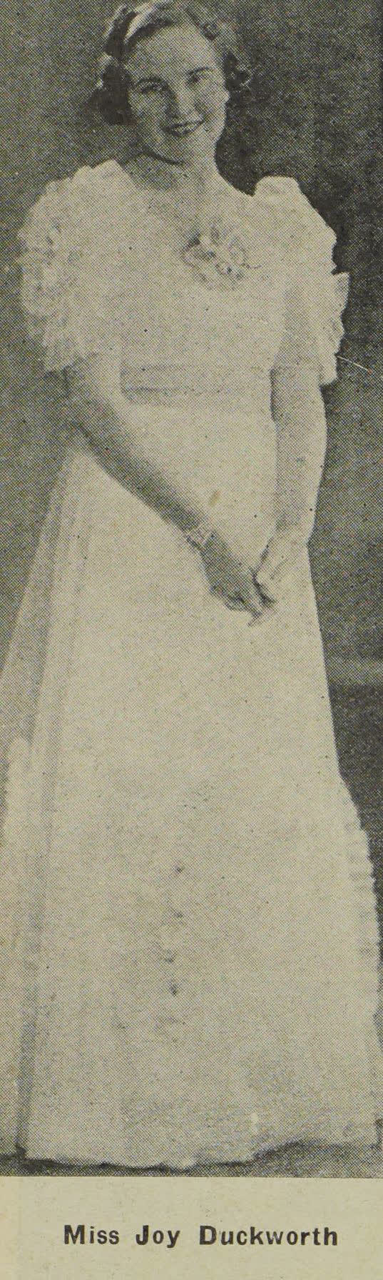 Miss Joy Duckworth, 1938