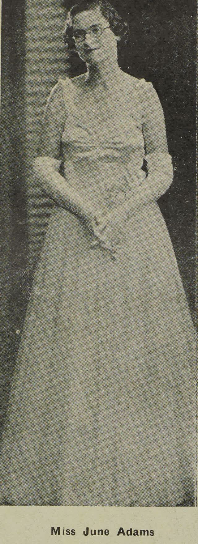 Miss June Adams, 1938
