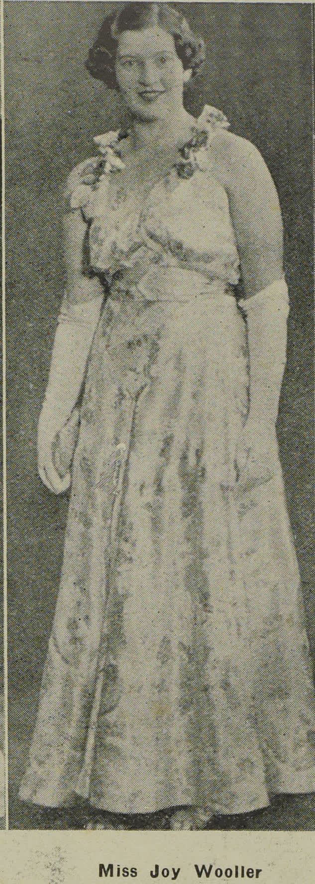 Miss Joy Wooler, 1938