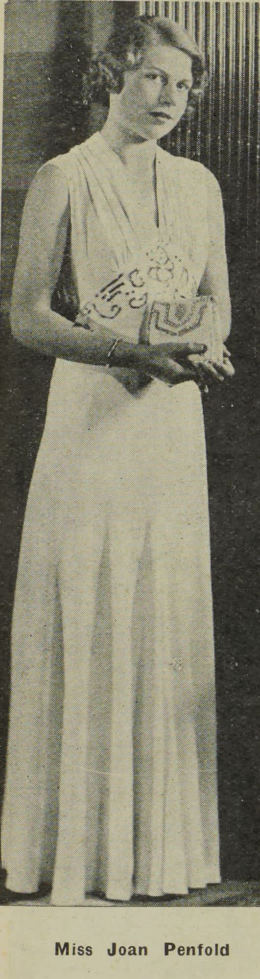 Miss Joan Penfold, 1938