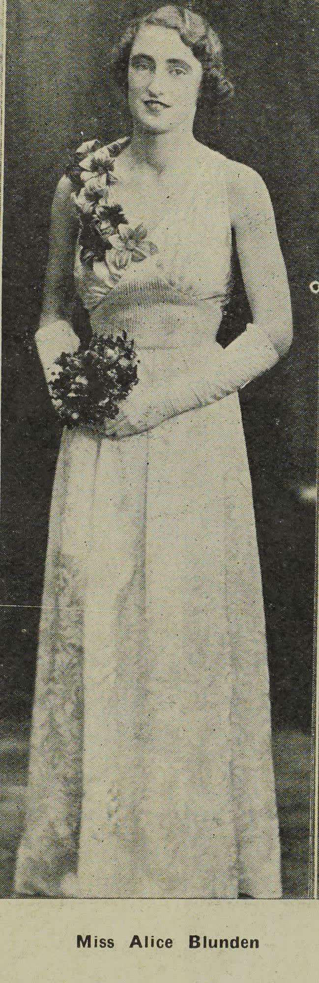 Miss Alice Blunden, 1938