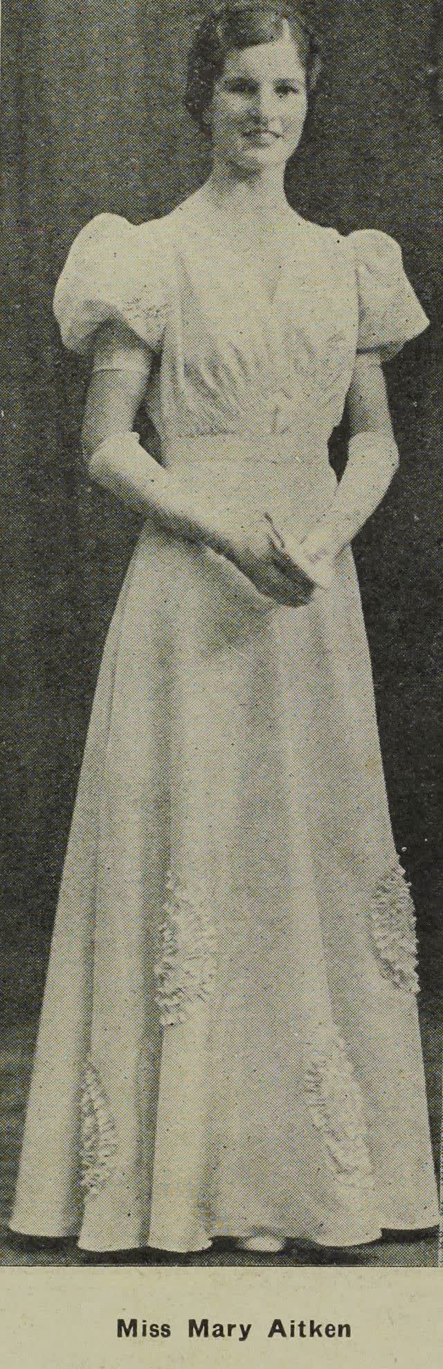 Miss Mary Aitken, 1938