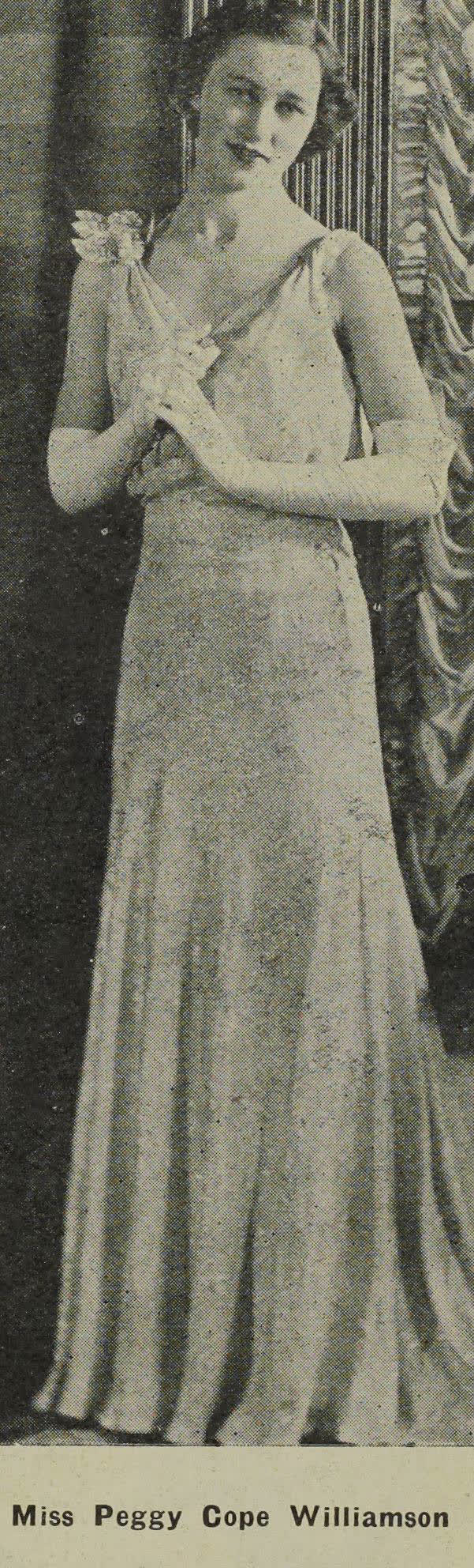 Miss Peggy Cope Williamson, 1938