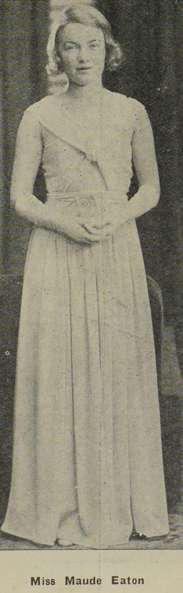 Miss Maude Eaton, 1938