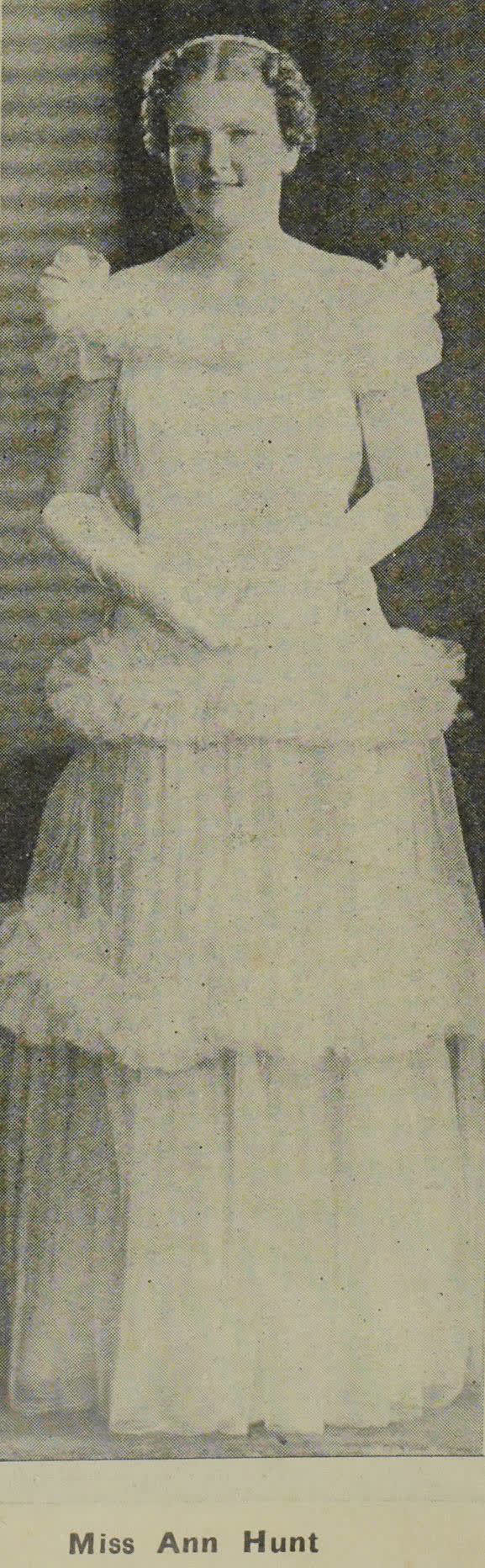 Miss Ann Hunt, 1938