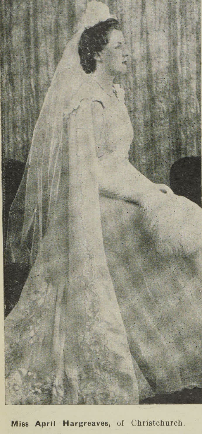 Miss April Hargreaves, of Christchurch, 1938