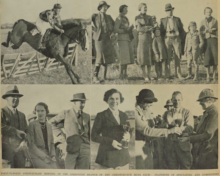 Point-to-point steeplechase meeting of the Ashburton branch of the Christchurch Hunt Club, 1938