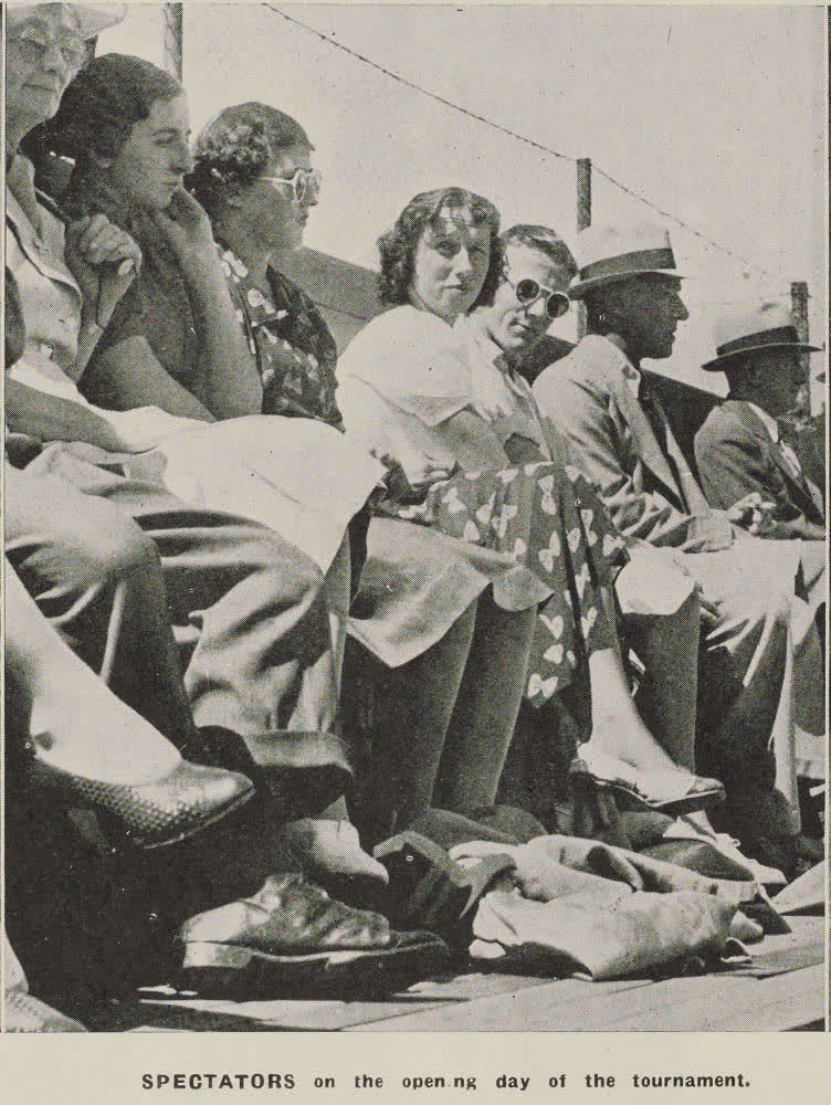 Spectators on the opening day of the tournament, 1939