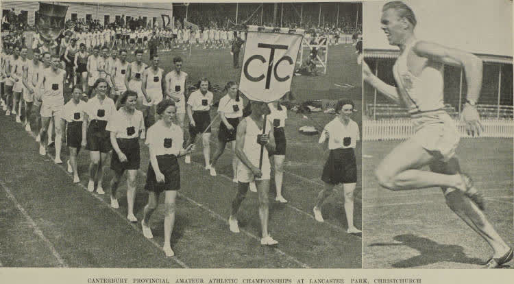 Canterbury provincial amateur athletic championships at Lancaster Park, Christchurch, 1939