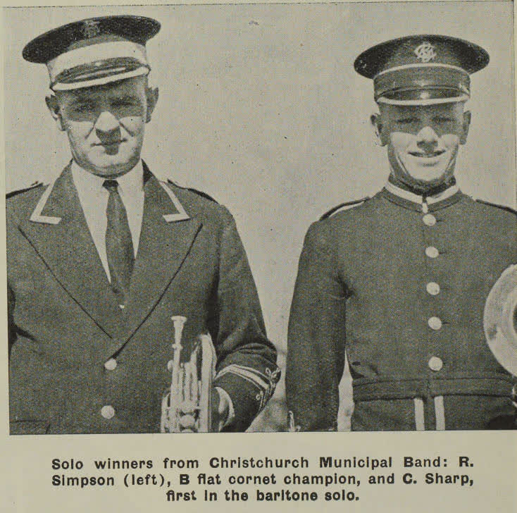 National brass band championships in Christchurch, 1939