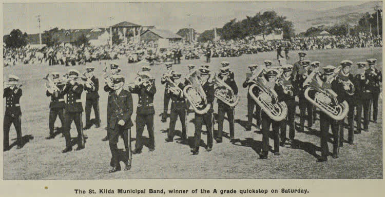 National brass band championships in Christchurch, 1939