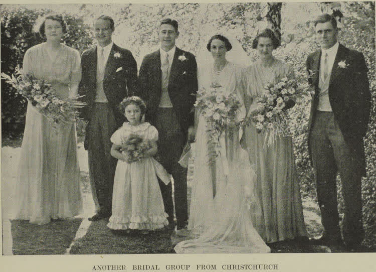 Another bridal group from Christchurch, 1939