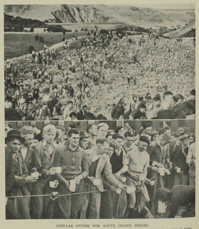 Popular outing for South Island hikers, 1939