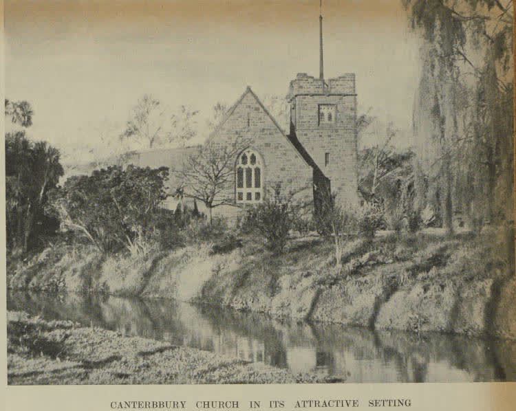 Canterbury church in its attractive setting, 1939