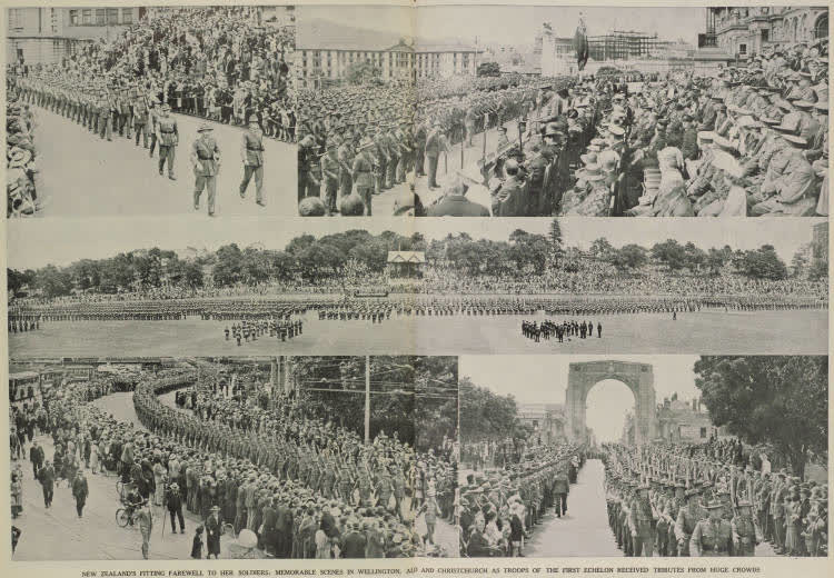 New Zealand's fitting farewell to her soldiers, 1940