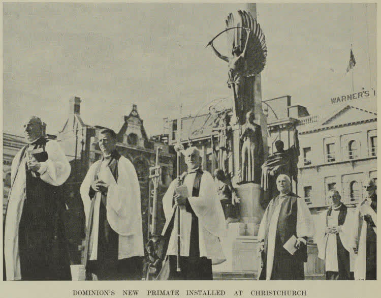 Dominion's new primate installed at Christchurch, 1940