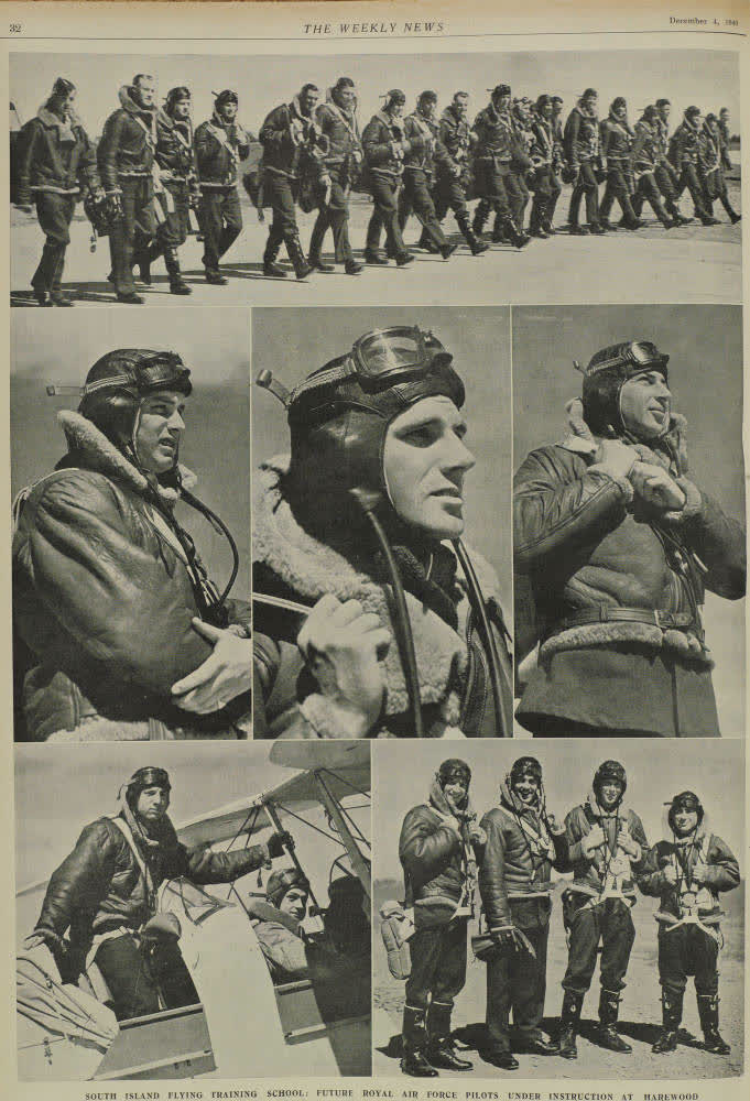 South Island flying training school: future Royal Air Force pilots under instruction at Harewood, 1940