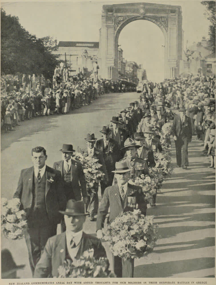 New Zealand commemorates ANZAC Day with added thoughts for our soldiers in their desperate battles in Greece, 1941