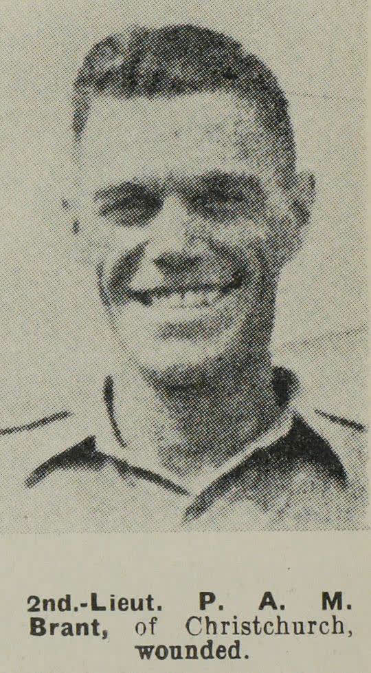 2nd-Lieut. P. A. M. Brant, of Christchurch, wounded, 1941