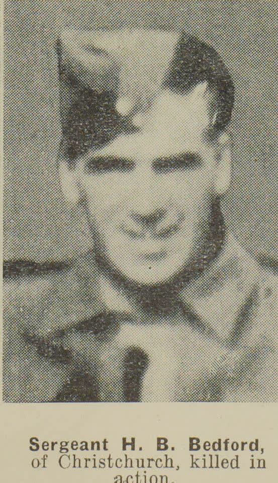 Sergeant H. B. Bedford, of Christchurch, killed in action, 1941