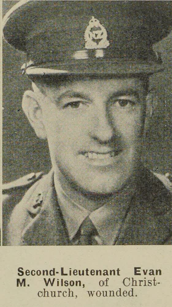 Second-Lieutenant Evan M. Wilson, of Christchurch, wounded, 1941