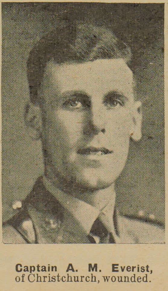 Captain A. M. Everist, of Christchurch, wounded, 1942