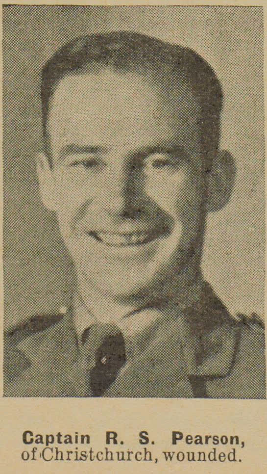 Captain R. S. Pearson, of Christchurch, wounded, 1942