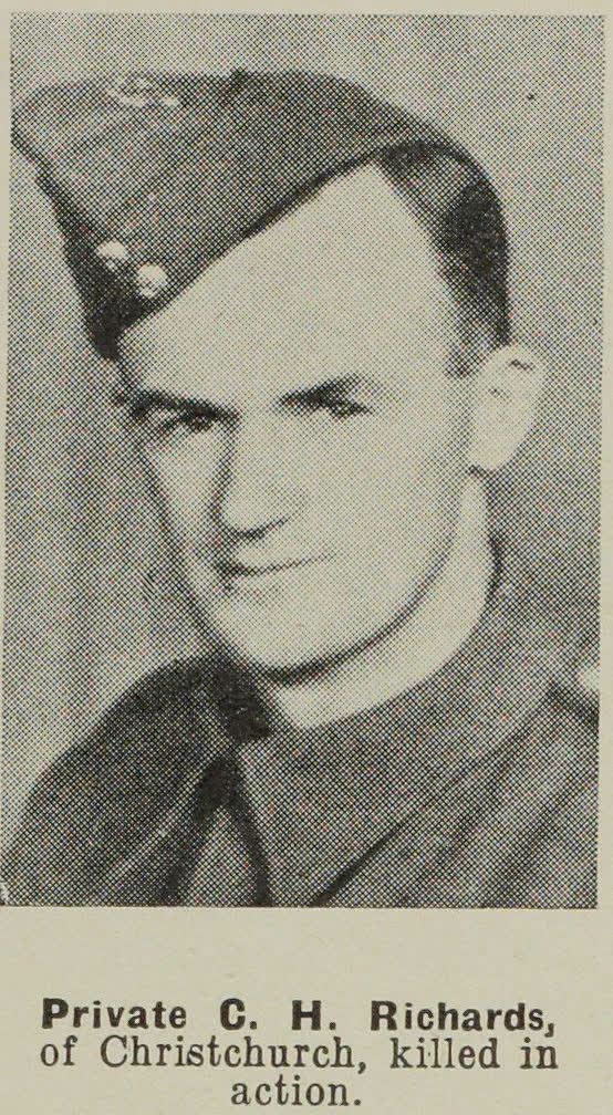 Private C. H. Richards, of Christchurch, killed in action, 1942