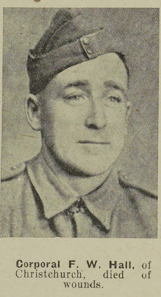 Corporal F. W. Hall, of Christchurch, died of wounds, 1943
