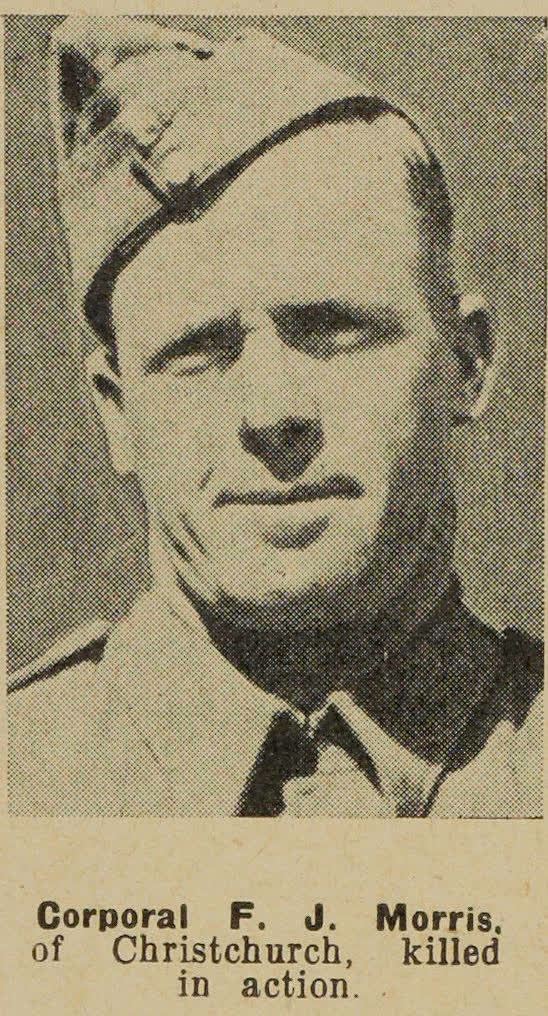 Corporal F. J. Morris, of Christchurch, killed in action, 1943