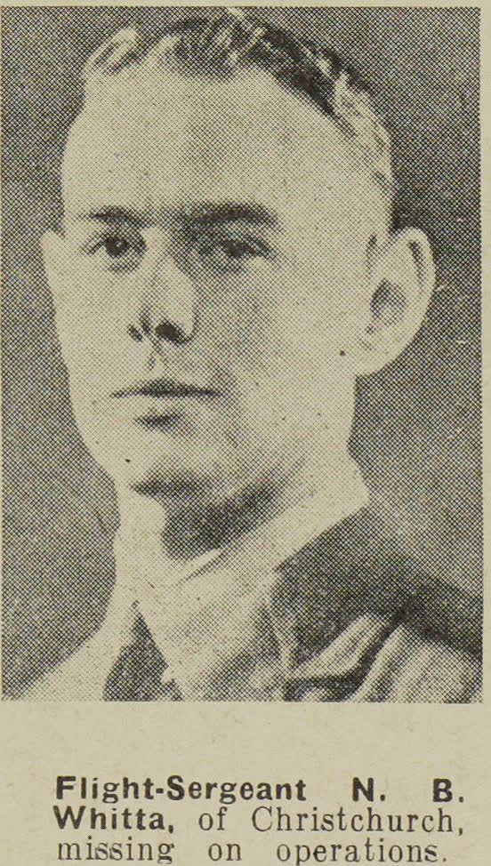 Flight-Sergeant N. B. Whitta, of Christchurch, missing on operations, 1943