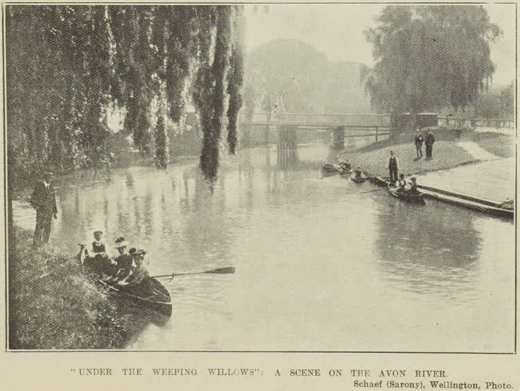 Under the weeping willows: a scene on the Avon River, 1903