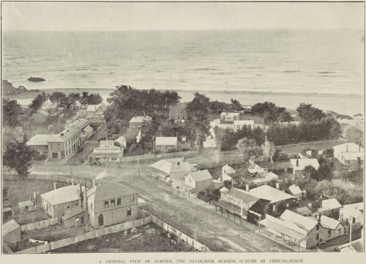 A general view of Sumner, the favourite seaside suburb of Christchurch, 1903