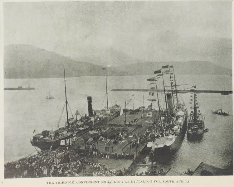 The Third New Zealand Contingent at Lyttelton, 1900