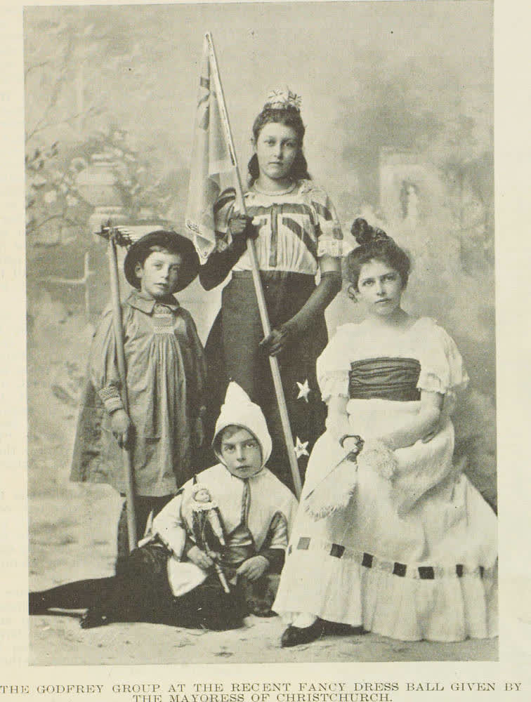 The fancy dress ball given by the Mayoress of Christchurch, 1900