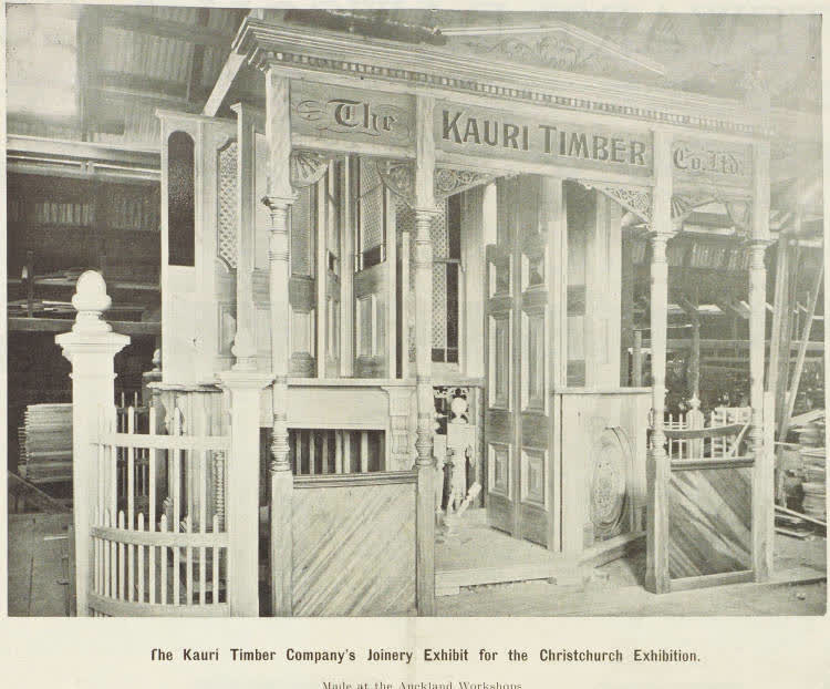Joinery exhibit for the Christchurch exhibition, 1900