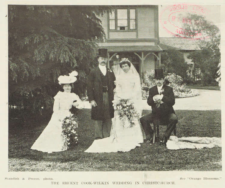 Cook - Wilkin wedding in Christchurch, New Zealand, 1900