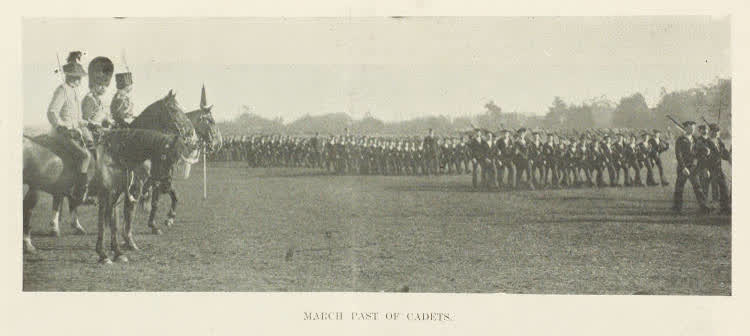 Royalty in Christchurch - the great review, 1901