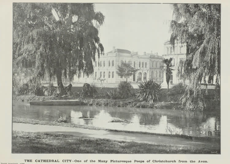 The Cathedral City - one of the many picturesque peeps of Christchurch from the Avon, 1904