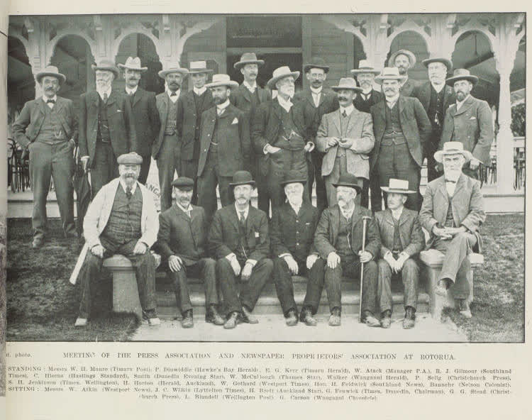Meeting of the Press Association and Newspaper Proprietors' Association at Rotorua, 1905