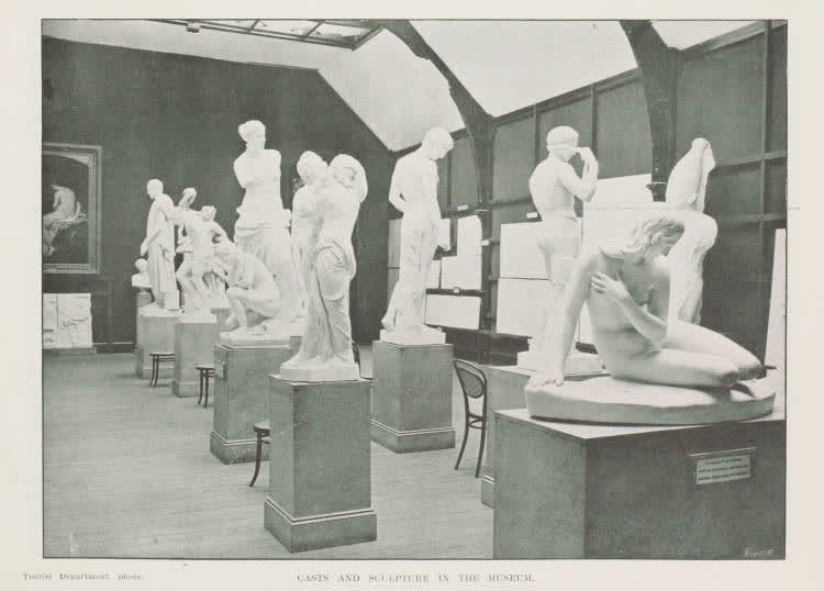 Casts and sculpture in the museum, 1905