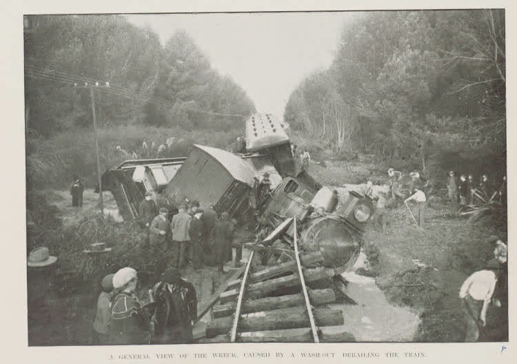 Fatal railway accident near Chaney’s Corner, on the Christchurch-Kaiapoi railway, 1905