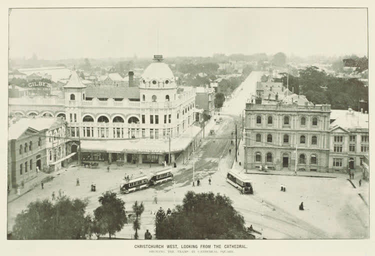 Christchurch west, looking from the Cathedral, 1906